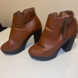 Brown ankle boots